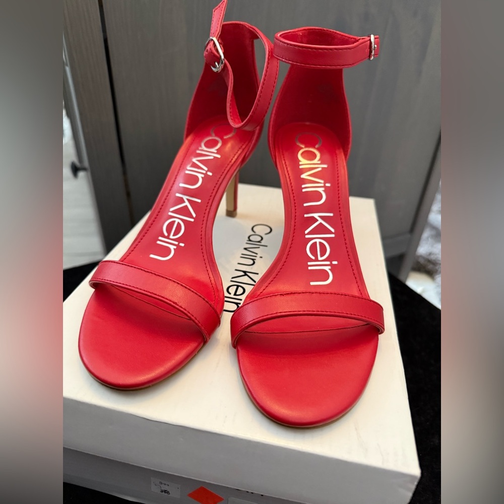 New Calvin Klein Red Fairy heels size 6